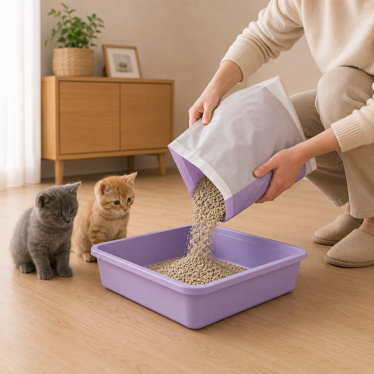 Bandeja Sanitaria para Gatos con Bordes Altos