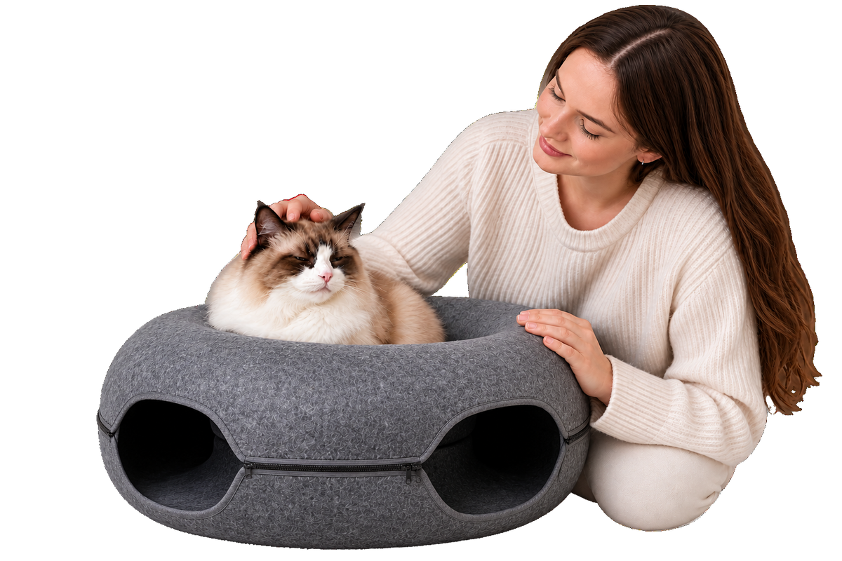 Cama Túnel Circular para Gatos