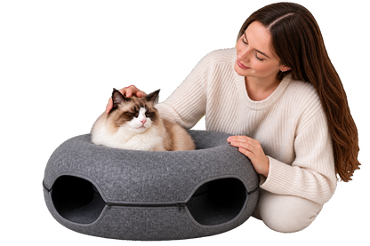 Cama Túnel Circular para Gatos