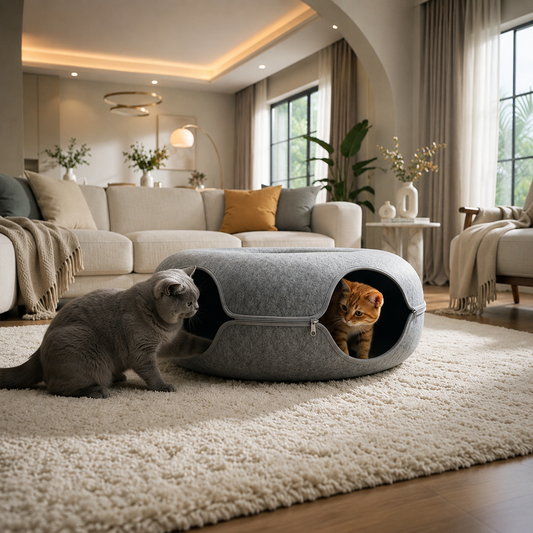 Cama Túnel Circular para Gatos