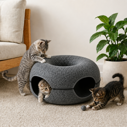 Cama Túnel Circular para Gatos