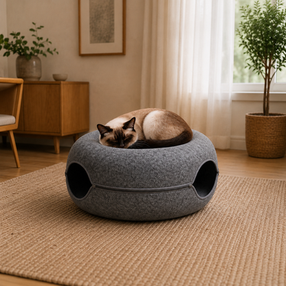 Cama Túnel Circular para Gatos
