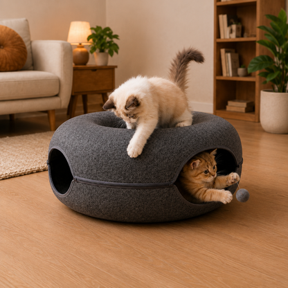 Cama Túnel Circular para Gatos